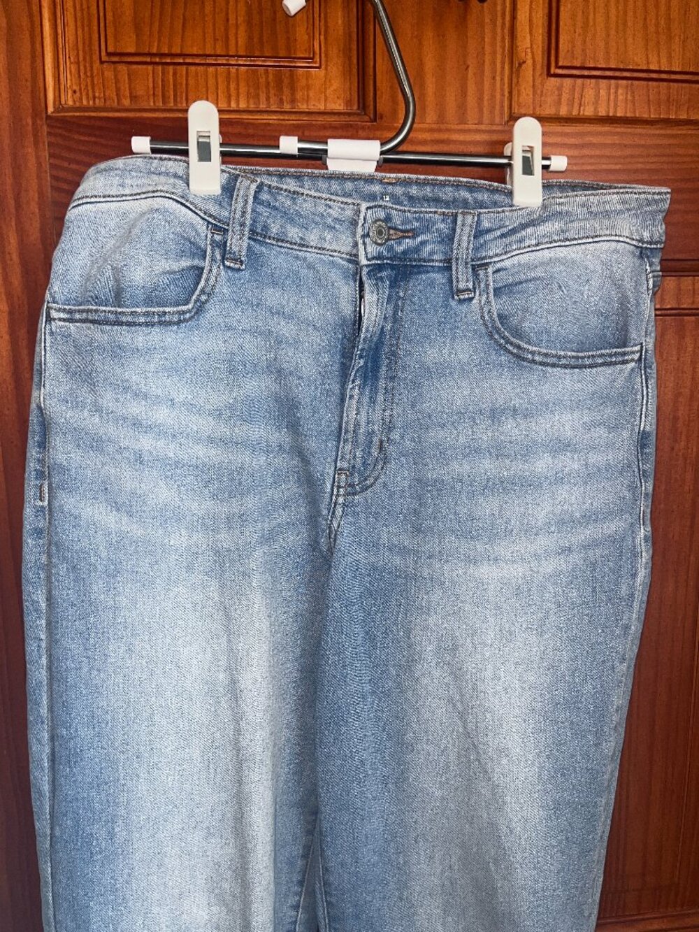 Women's Light Wash 12 Tall High Rise Loose Fit Denim Jeans